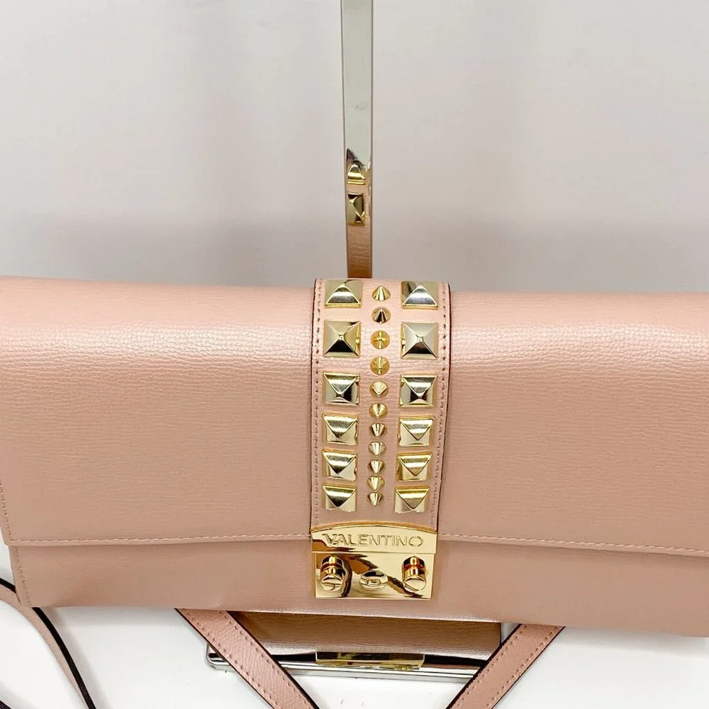Valentino Cocotte Palmellato Rose Studded Clutch - Picture 5 of 11